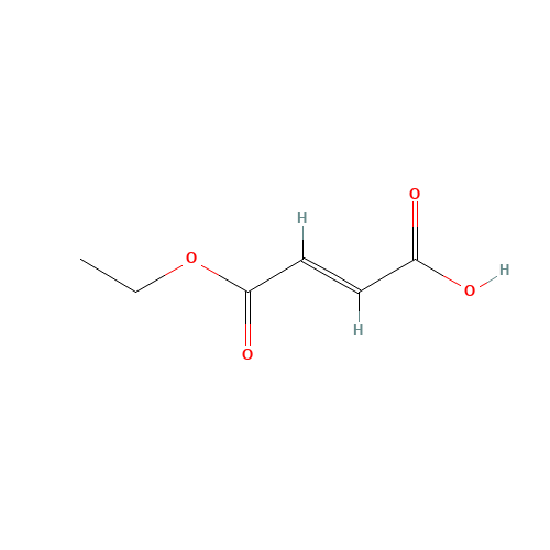 Monoethyl fumarate (CAS: 2459-05-4) - Chemical Structure and Molecular Formula 