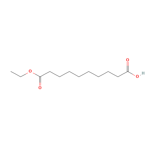 ETHYL HYDROGEN SEBACATE (CAS: 693-55-0) - Chemical Structure and Molecular Formula 