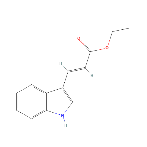 ETHYL INDOLE-3-ACRYLATE (CAS: 15181-86-9) - Chemical Structure and Molecular Formula 