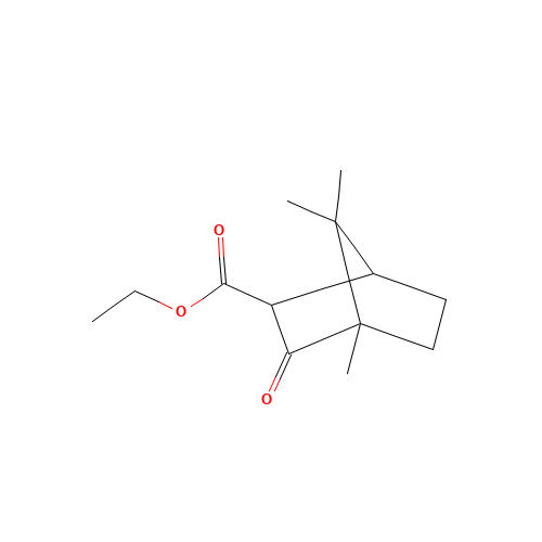 ETHYL (-)-CAMPHORCARBOXYLATE (CAS: 22469-70-1) - Chemical Structure and Molecular Formula 
