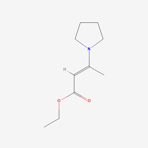 ETHYL (E)-3-(1-PYRROLIDINO)CROTONATE (CAS: 54716-02-8) - Chemical Structure and Molecular Formula 
