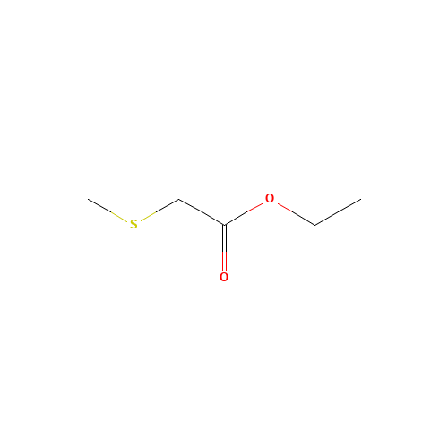 ETHYL (METHYLTHIO)ACETATE (CAS: 4455-13-4) - Chemical Structure and Molecular Formula 