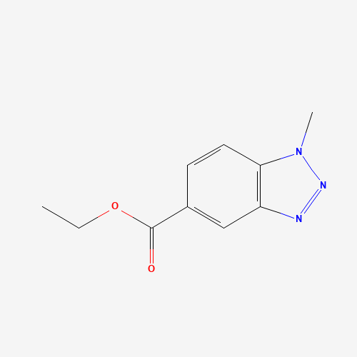 ETHYL 1-METHYL-1H-1,2,3-BENZOTRIAZOLE-5-CARBOXYLATE (CAS: 499785-52-3) - Chemical Structure and Molecular Formula 