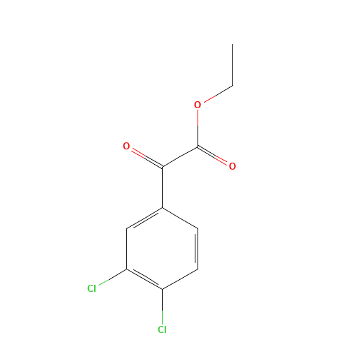 ETHYL 3,4-DICHLOROBENZOYLFORMATE (CAS: 34966-52-4) - Chemical Structure and Molecular Formula 