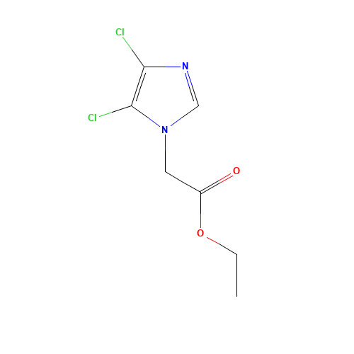 ETHYL 2-(4,5-DICHLORO-1H-IMIDAZOL-1-YL)ACETATE (CAS: 175137-67-4) - Chemical Structure and Molecular Formula 