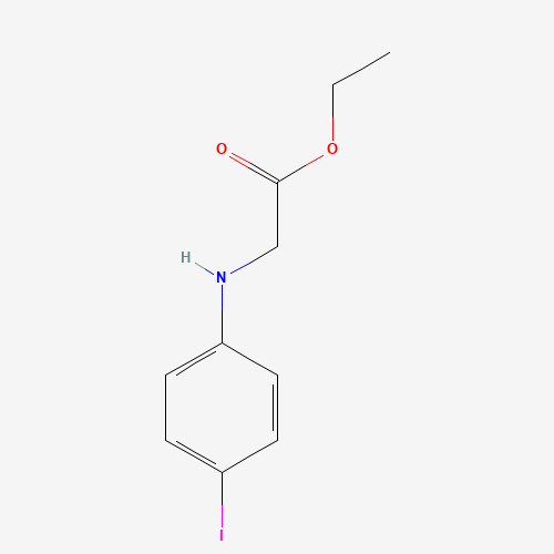 ETHYL 2-(4-IODOANILINO)ACETATE (CAS: 14108-76-0) - Chemical Structure and Molecular Formula 