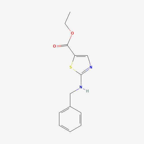ETHYL 2-(BENZYLAMINO)-1,3-THIAZOLE-5-CARBOXYLATE (CAS: 342394-00-7) - Chemical Structure and Molecular Formula 