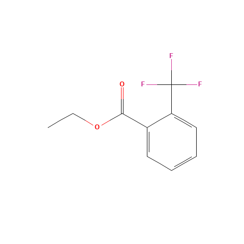 ETHYL 2-(TRIFLUOROMETHYL)BENZOATE (CAS: 577-62-8) - Chemical Structure and Molecular Formula 