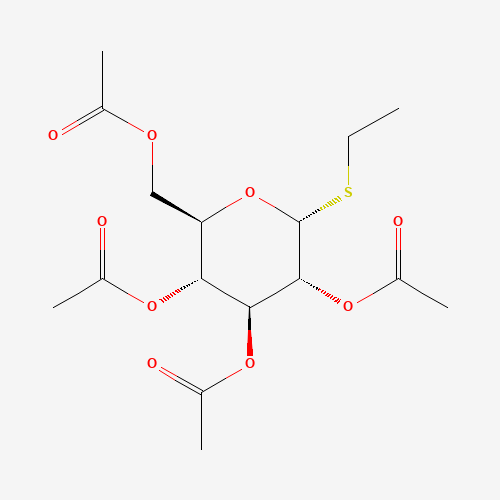 ETHYL 2,3,4,6-TETRA-O-ACETYL-A-D-THIOGLUCOPYRANOSIDE (CAS: 41670-79-5) - Chemical Structure and Molecular Formula 