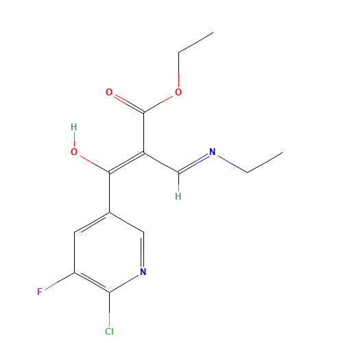 ETHYL 2-[(6-CHLORO-5-FLUOROPYRIDIN-3-YL)CARBONYL]-3-(ETHYLAMINO)ACRYLATE (CAS: 306935-70-6) - Related Chemical Product