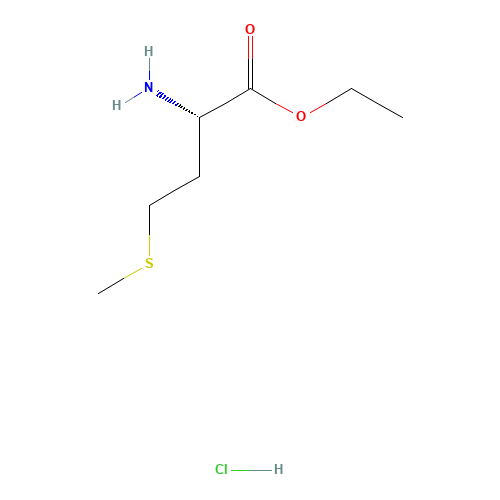 Ethyl L-methionate hydrochloride (CAS: 2899-36-7) - Chemical Structure and Molecular Formula 