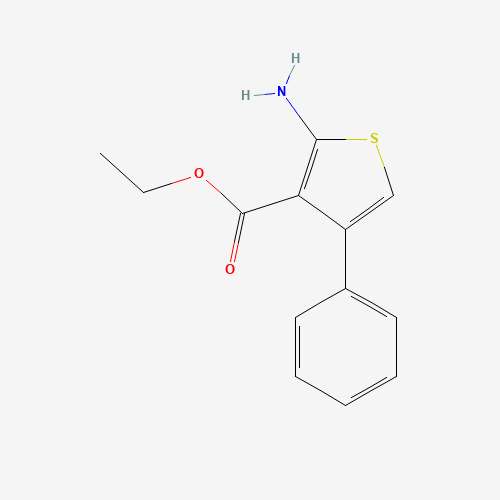 2-AMINO-4-PHENYL-THIOPHENE-3-CARBOXYLIC ACID ETHYL ESTER (CAS: 4815-36-5) - Chemical Structure and Molecular Formula 