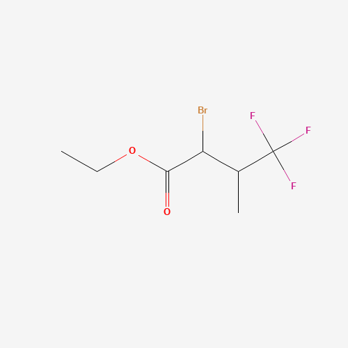 ETHYL 2-BROMO-3-METHYL-4,4,4-TRIFLUOROBUTYRATE (CAS: 2024-54-6) - Chemical Structure and Molecular Formula 