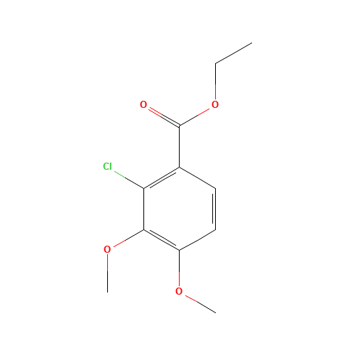 ETHYL 2-CHLORO-3,4-DIMETHOXYBENZOATE (CAS: 175136-04-6) - Chemical Structure and Molecular Formula 