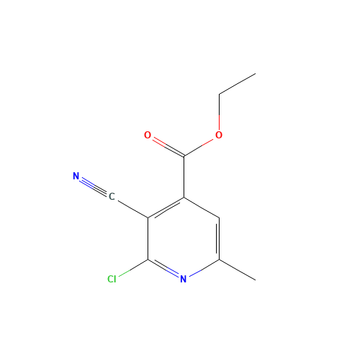 ETHYL 2-CHLORO-3-CYANO-6-METHYLISONICOTINATE (CAS: 40108-12-1) - Chemical Structure and Molecular Formula 