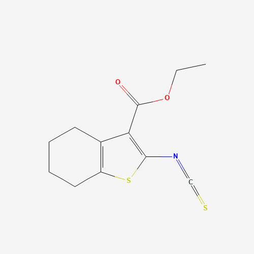 ETHYL 2-ISOTHIOCYANATO-4,5,6,7-TETRAHYDRO-1-BENZOTHIOPHENE-3-CARBOXYLATE (CAS: 85716-87-6) - Chemical Structure and Molecular Formula 