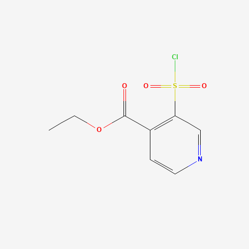 ETHYL 3-(CHLOROSULFONYL)ISONICOTINATE (CAS: 306936-12-9) - Chemical Structure and Molecular Formula 