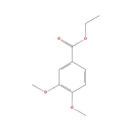 ETHYL 3,4-DIMETHOXYBENZOATE (CAS: 3943-77-9) - Chemical Structure and Molecular Formula 