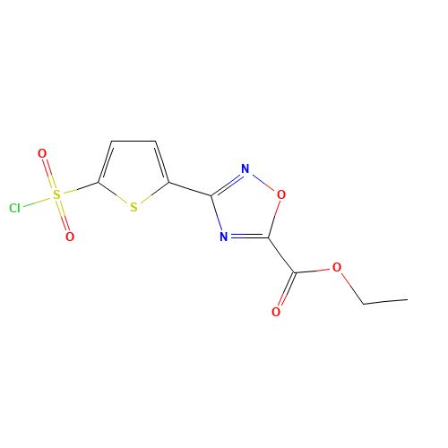 ETHYL 3-[5-(CHLOROSULFONYL)-2-THIENYL]-1,2,4-OXADIAZOLE-5-CARBOXYLATE (CAS: 388088-70-8) - Related Chemical Product