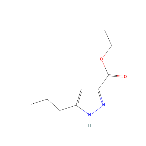 Ethyl 3-n-propylpyrazole-5-carboxylate (CAS: 92945-27-2) - Chemical Structure and Molecular Formula 
