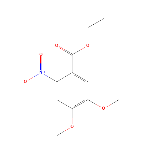 ETHYL 4,5-DIMETHOXY-2-NITROBENZOATE (CAS: 100905-33-7) - Chemical Structure and Molecular Formula 