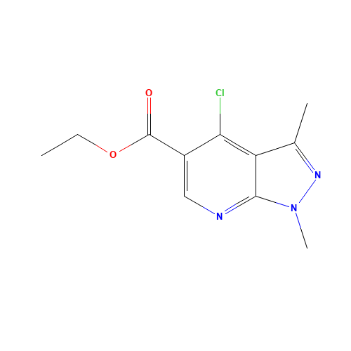 ETHYL 4-CHLORO-1,3-DIMETHYL-1H-PYRAZOLO[3,4-B]PYRIDINE-5-CARBOXYLATE (CAS: 20481-15-6) - Related Chemical Product