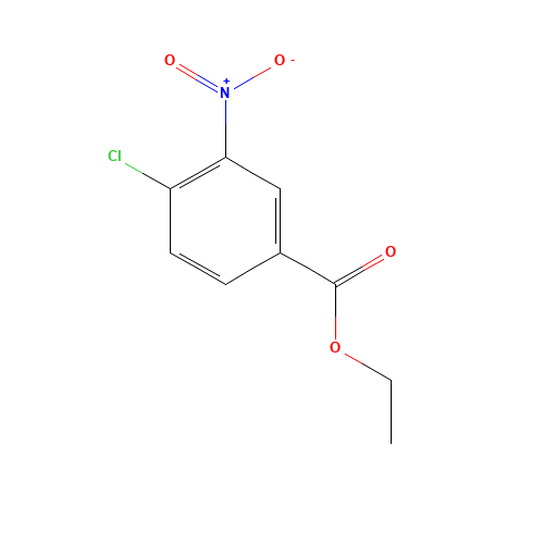 ETHYL 4-CHLORO-3-NITROBENZOATE (CAS: 16588-16-2) - Chemical Structure and Molecular Formula 
