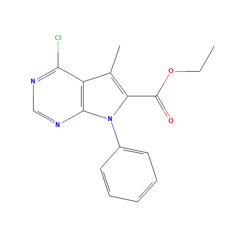 ETHYL 4-CHLORO-5-METHYL-7-PHENYL-7H-PYRROLO[2,3-D]PYRIMIDINE-6-CARBOXYLATE (CAS: 245728-43-2) - Related Chemical Product