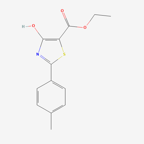 ETHYL 4-HYDROXY-2-(4-METHYLPHENYL)-1,3-THIAZOLE-5-CARBOXYLATE (CAS: 263016-18-8) - Chemical Structure and Molecular Formula 