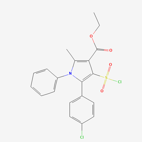 ETHYL 5-(4-CHLOROPHENYL)-4-(CHLOROSULFONYL)-2-METHYL-1-PHENYL-1H-PYRROLE-3-CARBOXYLATE,97 (CAS: 306936-31-2) - Related Chemical Product