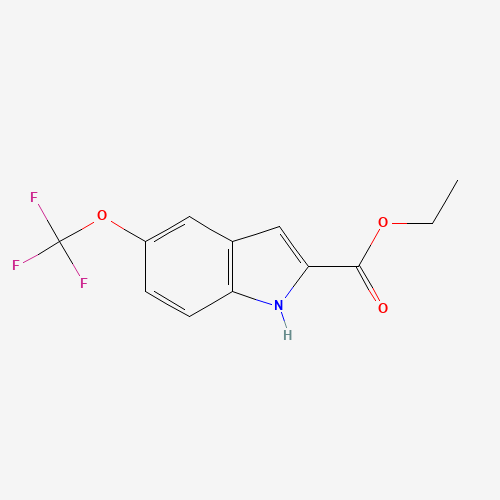 ETHYL 5-(TRIFLUOROMETHOXY)INDOLE-2-CARBOXYLATE (CAS: 175203-82-4) - Chemical Structure and Molecular Formula 