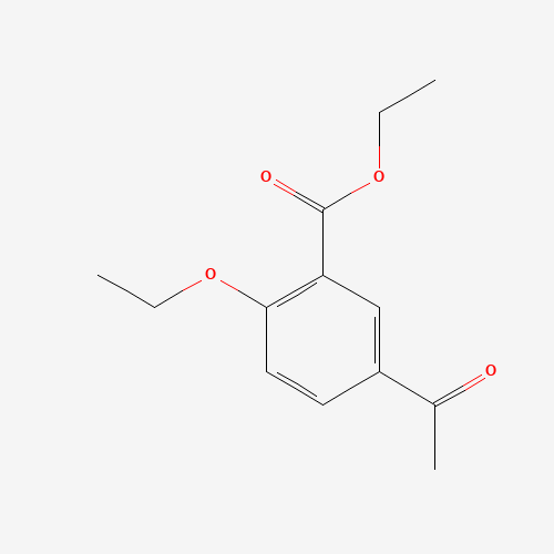 ETHYL 5-ACETYL-2-ETHOXYBENZOATE chemical structure ETHYL 5-ACETYL-2-ETHOXYBENZOATE (CAS: 216143-90-7) - Chemical Structure and Molecular Formula