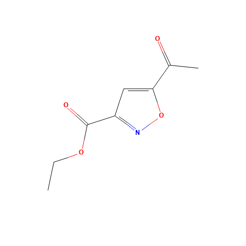ETHYL 5-ACETYLISOXASOLE-3-CARBOXYLATE (CAS: 104776-70-7) - Chemical Structure and Molecular Formula 