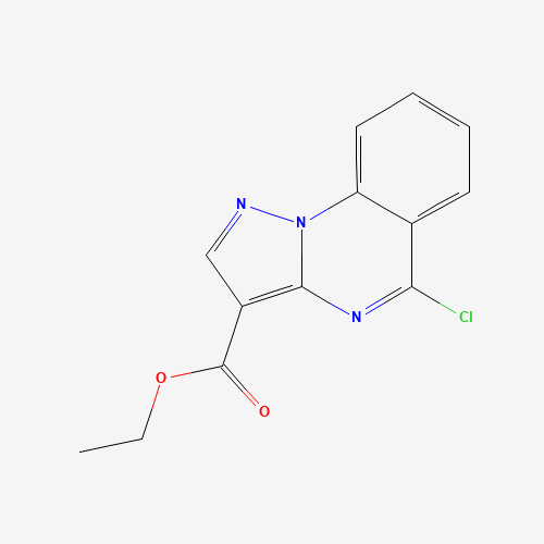 ETHYL 5-CHLOROPYRAZOLO[1,5-A]QUINAZOLINE-3-CARBOXYLATE (CAS: 174842-56-9) - Chemical Structure and Molecular Formula 