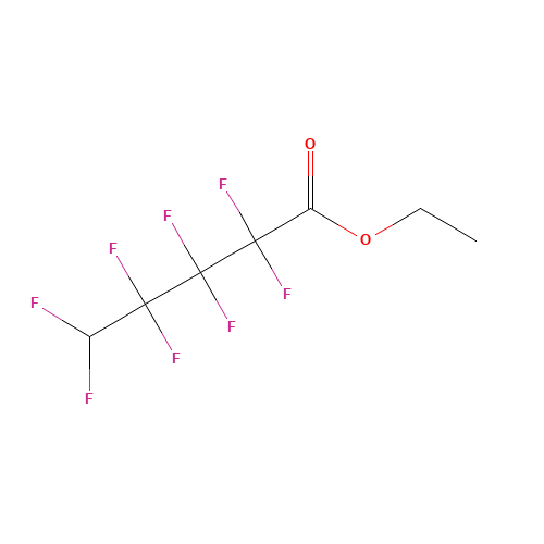 ETHYL 5H-OCTAFLUOROPENTANOATE (CAS: 2795-50-8) - Chemical Structure and Molecular Formula 