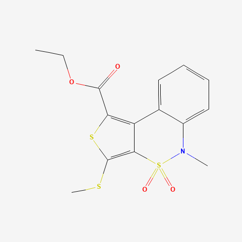 ETHYL 5-METHYL-3-(METHYLTHIO)-4,4-DIOXO-4,5-DIHYDRO-4LAMBDA6-BENZO[C]THIENO[3,4-E][1,2]THIAZINE-1-CARBOXYLATE (CAS: 175276-42-3) - Related Chemical Product