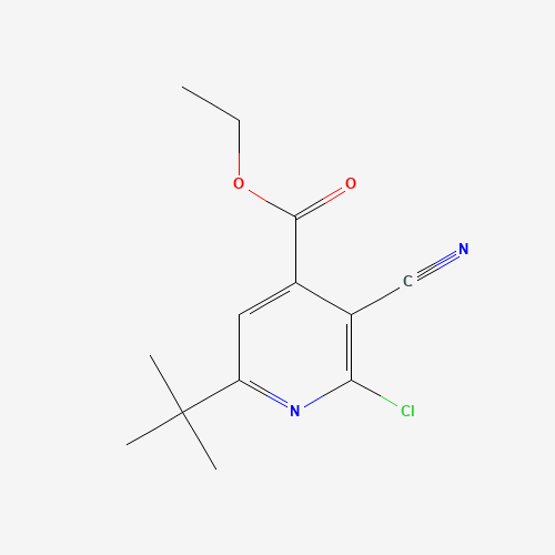 ETHYL 6-(TERT-BUTYL)-2-CHLORO-3-CYANOISONICOTINATE (CAS: 175204-47-4) - Chemical Structure and Molecular Formula 