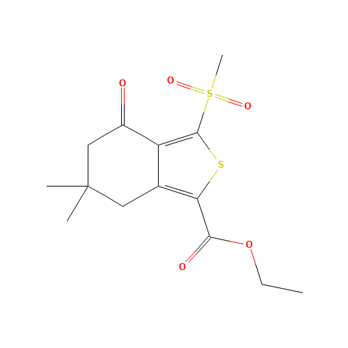 ETHYL 6,6-DIMETHYL-3-(METHYLSULFONYL)-4-OXO-4,5,6,7-TETRAHYDROBENZO[C]THIOPHENE-1-CARBOXYLATE (CAS: 172516-46-0) - Related Chemical Product