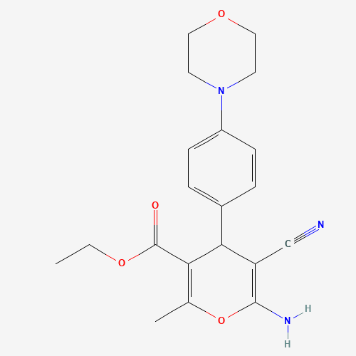 ETHYL 6-AMINO-5-CYANO-2-METHYL-4-(4-MORPHOLINOPHENYL)-4H-PYRAN-3-CARBOXYLATE (CAS: 368870-01-3) - Related Chemical Product