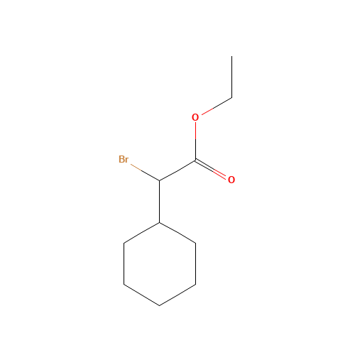 BROMO-CYCLOHEXYL-ACETIC ACID ETHYL ESTER (CAS: 42716-73-4) - Chemical Structure and Molecular Formula 