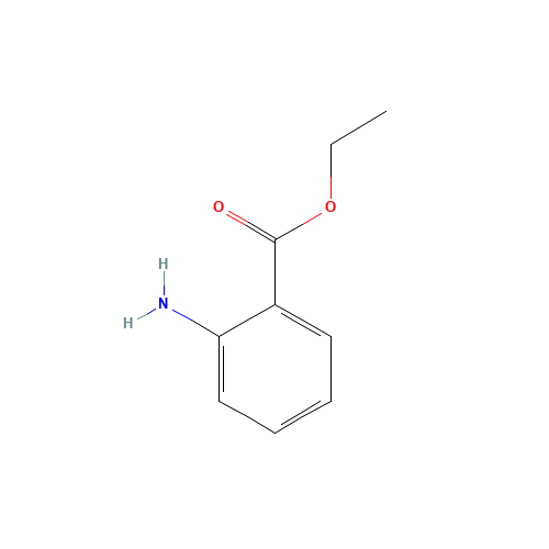 ETHYL ANTHRANILATE (CAS: 87-25-2) - Chemical Structure and Molecular Formula 