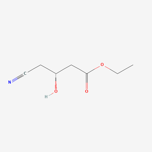 Ethyl (R)-(-)-4-cyano-3-hydroxybutyate (CAS: 141942-85-0) - Chemical Structure and Molecular Formula 