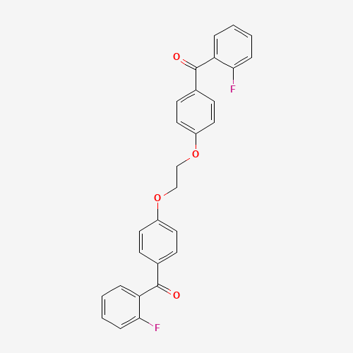 ETHYLENE GLYCOL BIS[4-(2-FLUOROBENZOYL)PHENYL] ETHER (CAS: 216144-24-0) - Chemical Structure and Molecular Formula 