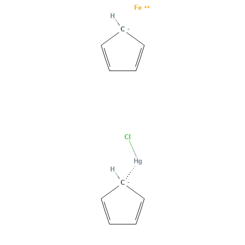 CHLOROMERCURIFERROCENE (CAS: 1273-75-2) - Chemical Structure and Molecular Formula 