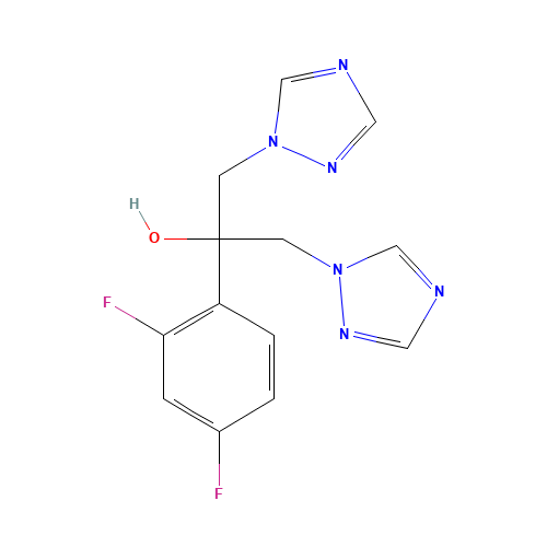 Fluconazole (CAS: 86386-73-4) - Chemical Structure and Molecular Formula 