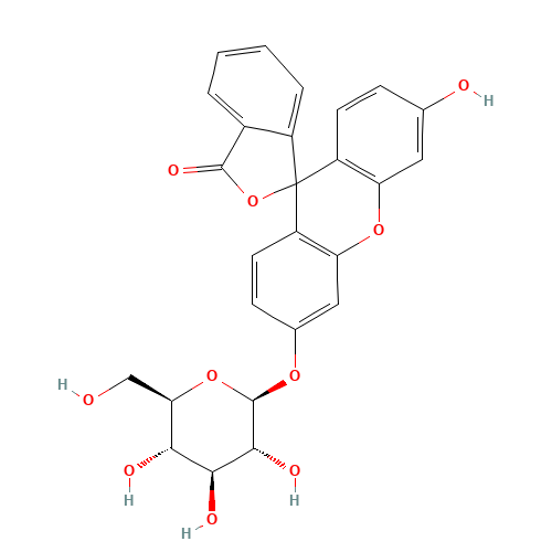 FLUORESCEIN MONO-BETA-D-GALACTOPYRANOSIDE (CAS: 129787-63-9) - Chemical Structure and Molecular Formula 
