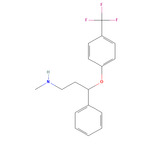 Fluoxetine (CAS: 54910-89-3) - Chemical Structure and Molecular Formula 