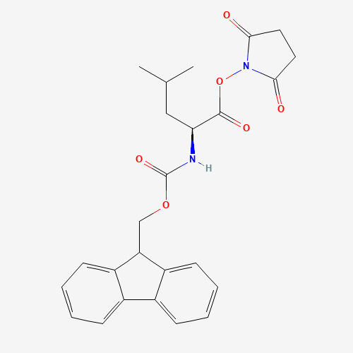 FMOC-LEU-OSU (CAS: 76542-83-1) - Chemical Structure and Molecular Formula 
