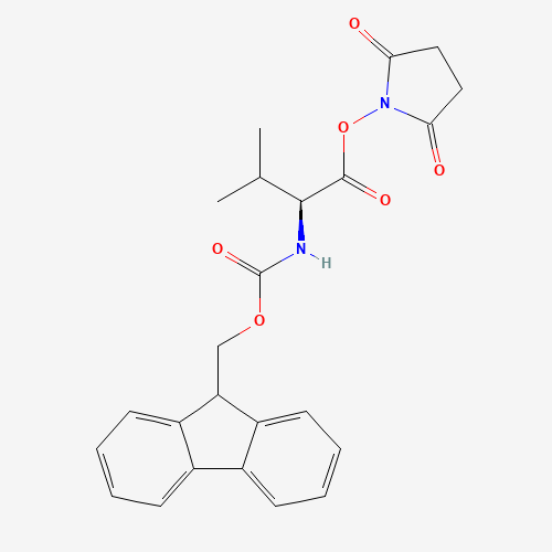 FMOC-VAL-OSU (CAS: 130878-68-1) - Chemical Structure and Molecular Formula 