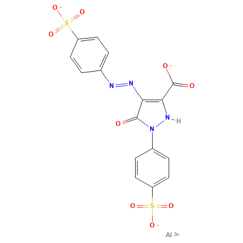 FOOD YELLOW NO. 4 ALUMINUM LAKE (CAS: 12227-69-9) - Chemical Structure and Molecular Formula 